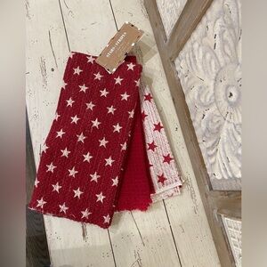 Stars & Stripes 3pk Kitchen Towel trio Set - Patriotic - Band new!